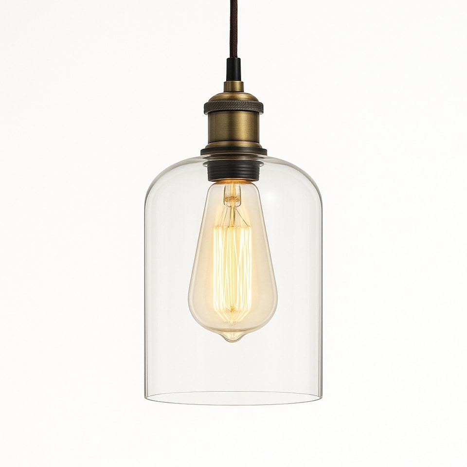 image 1 of CGC Lighting Marinda Clear Glass Cylinder Lampshade