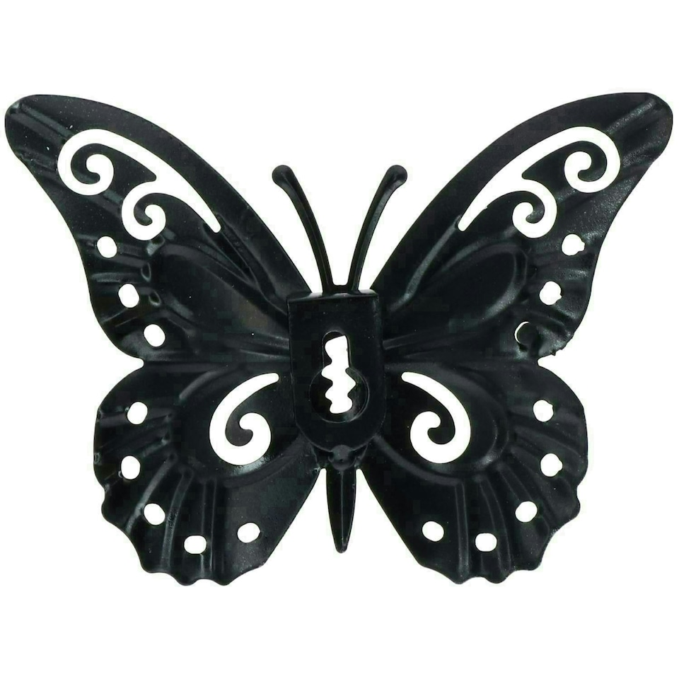 image 1 of Set of 8 Yellow Small Metal Butterflies Garden/Home Wall Art Ornament