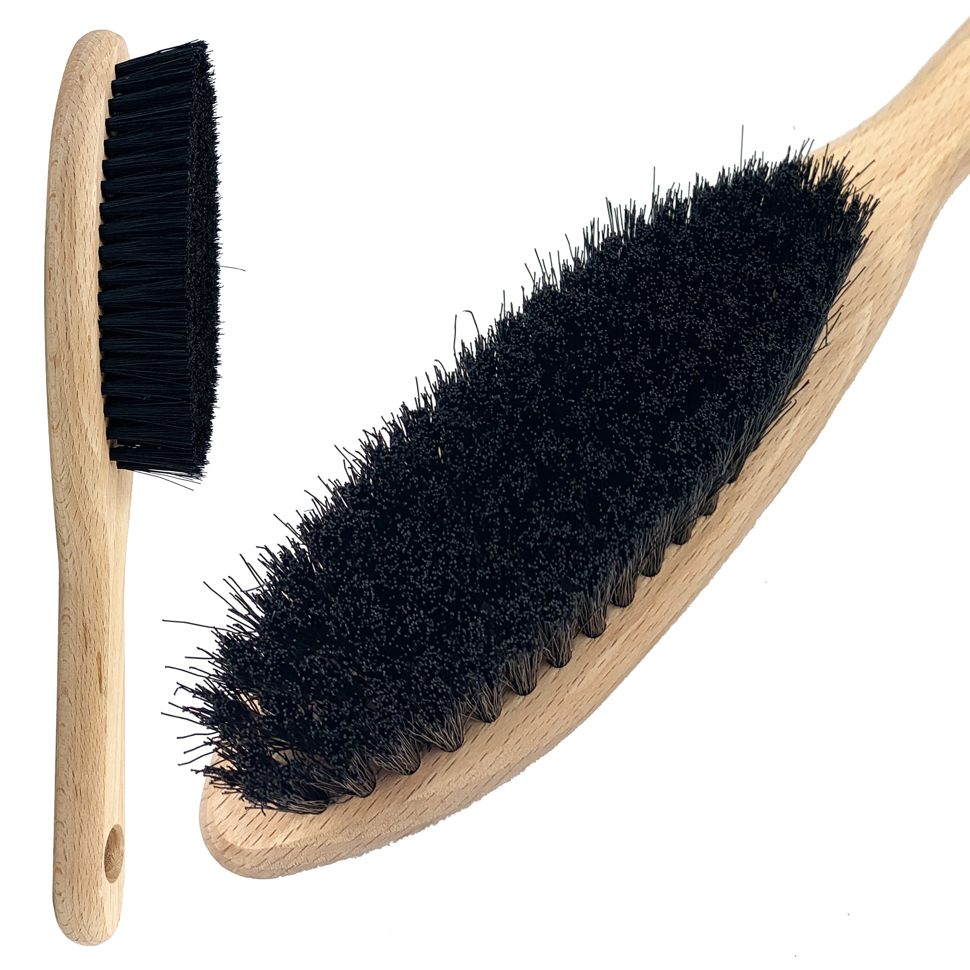 Wooden Clothes Brush Synthetic Bristle Brush for Fabrics Lint Brush for Hair Remove