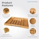 image 3 of MantraRaj Bamboo Expandable Wooden Cutlery Tray Holder Kitchen Drawer Organiser