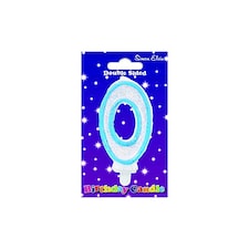 Simon Elvin Number 0 Birthday Candle - White/Blue - One Size