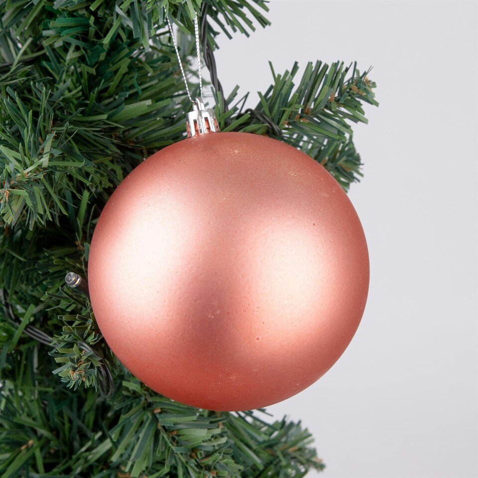 image 1 of BAUBLES ROSE GOLD 10cm - 6pcs Set PVC