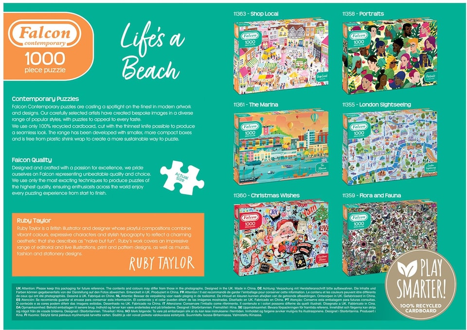 image 1 of Life's a Beach 1000 Piece Jigsaw Puzzle (Gaia)