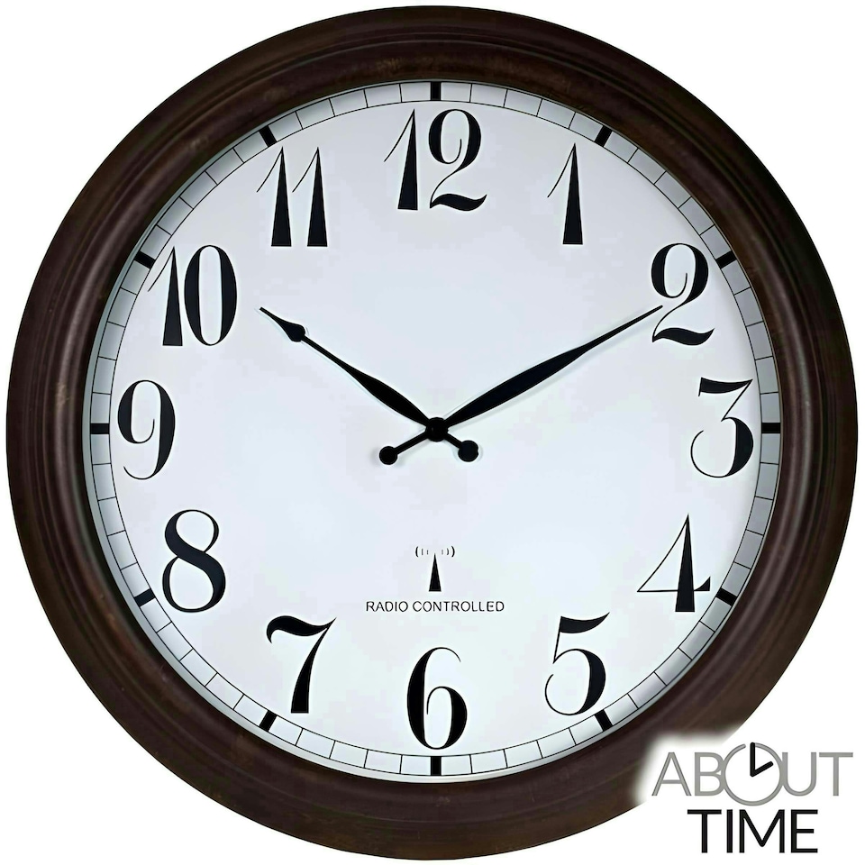 image 1 of Primrose Outdoor Garden Wall Clock Perfect Time Radio Controlled 57cm Diameter