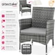 image 2 of Garden Chair Nantes Set of 2 - durable polyrattan, 2 sets of cushion covers Grey | Light Grey