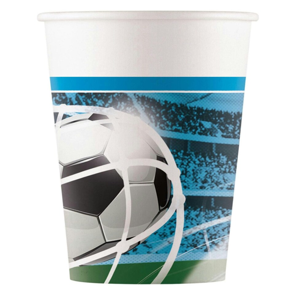 8PK 200ml SOCCER FANS PAPER CUPS - Generic Children's Themes