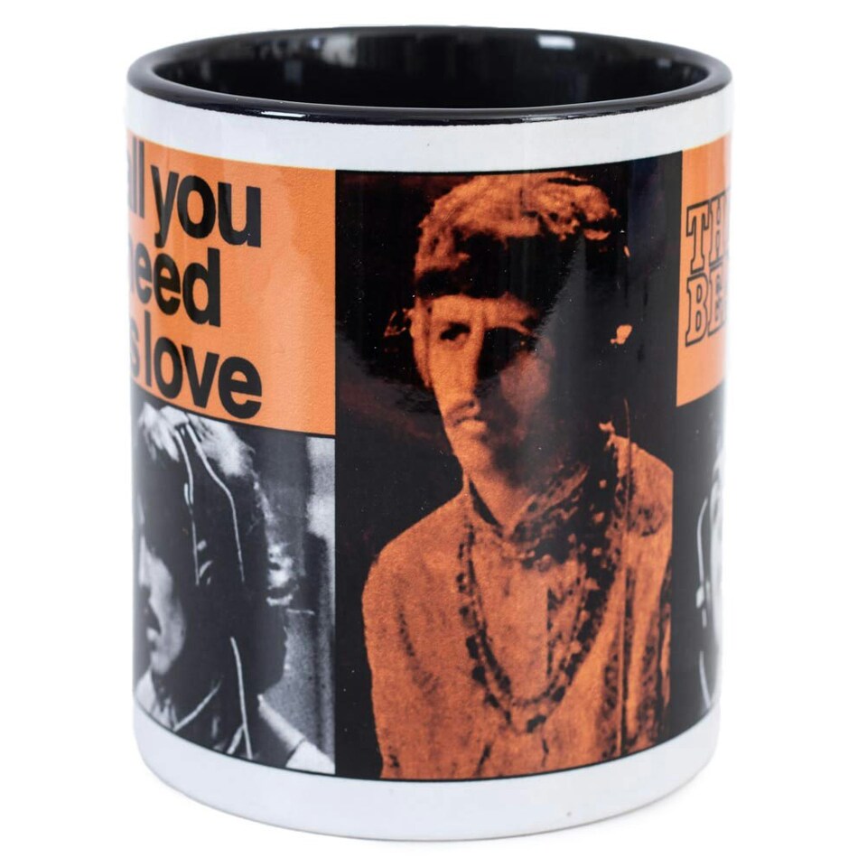 image 1 of The Beatles Mug - White/Black/Orange - One Size