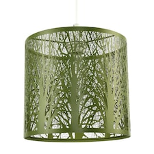 Unique and Beautiful Olive Green Metal Forest Design Pendant Shade
