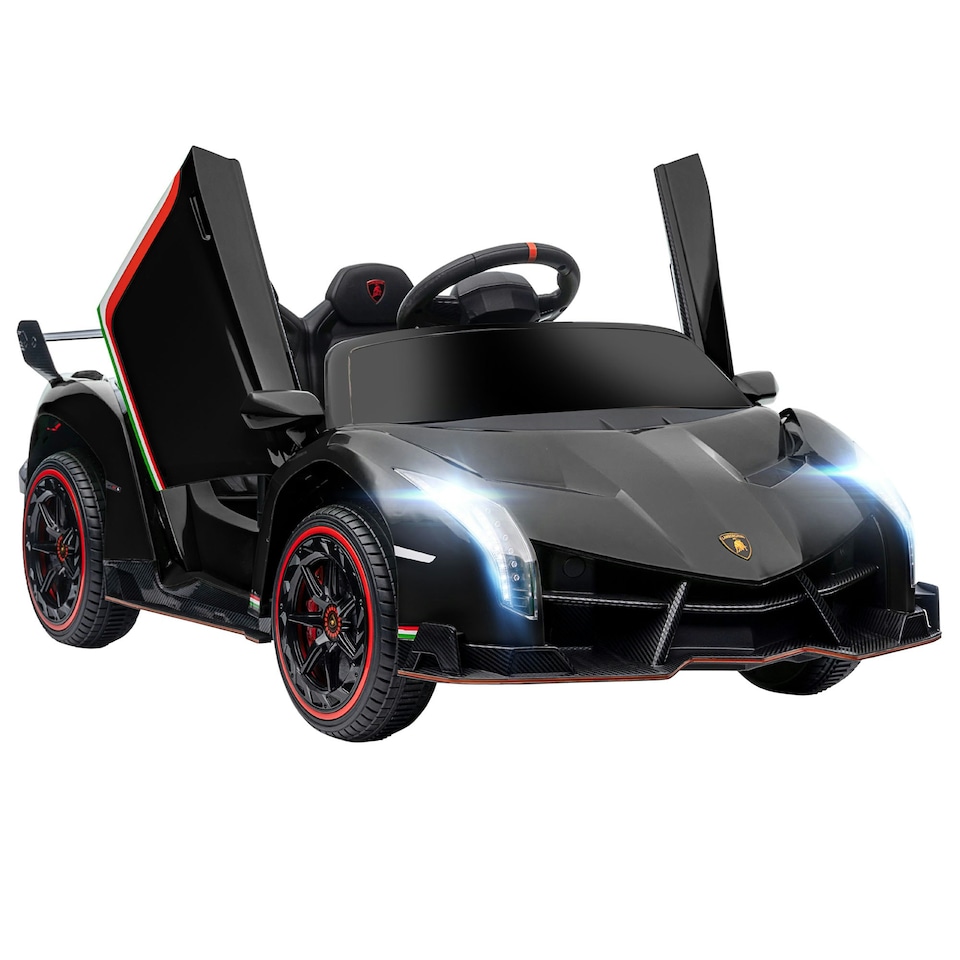 image 1 of HOMCOM Lamborghini Veneno Licensed Electric Ride-on Car w/ Remote- Black