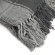 image 3 of Comfy Check Collection Recycled Cotton Throw in Charcoal (90" x 100") Grey | Grey