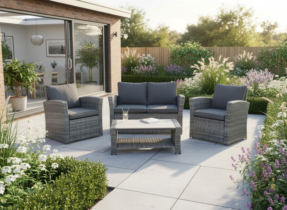 image 1 of The Wilmslow 4 Seat Rattan Sofa Lounge Set