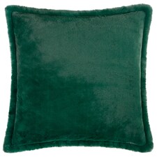 Furn Kallu Faux Fur Polyester Filled Cushion Green | 45 cm x 45 cm