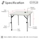 image 4 of 2ft10 88cm Folding Heavy Duty Outdoor Trestle Party Garden Table