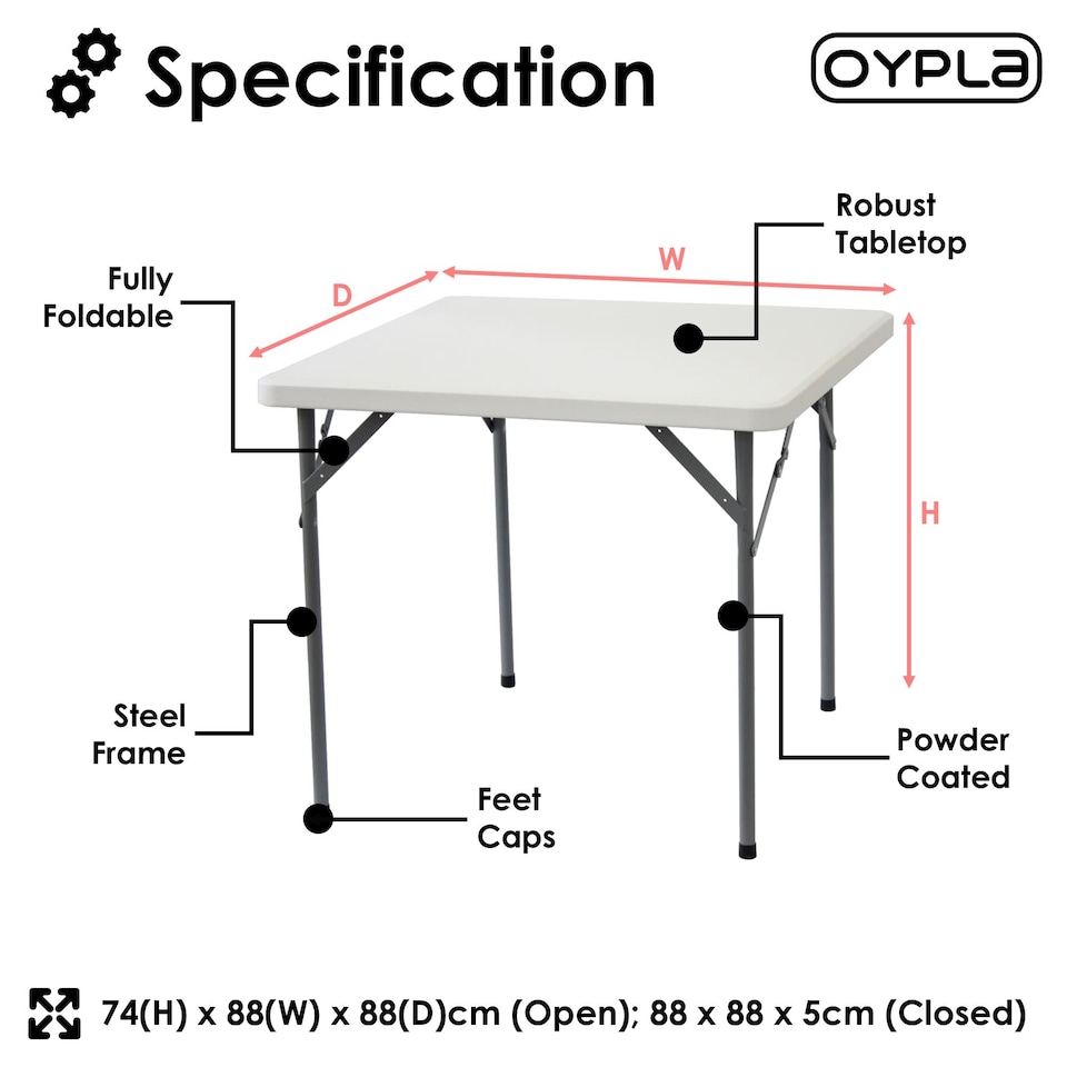 image 1 of 2ft10 88cm Folding Heavy Duty Outdoor Trestle Party Garden Table