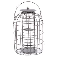 Redwood Squirrel-Proof Metal Fatball Bird Feeder - Grey