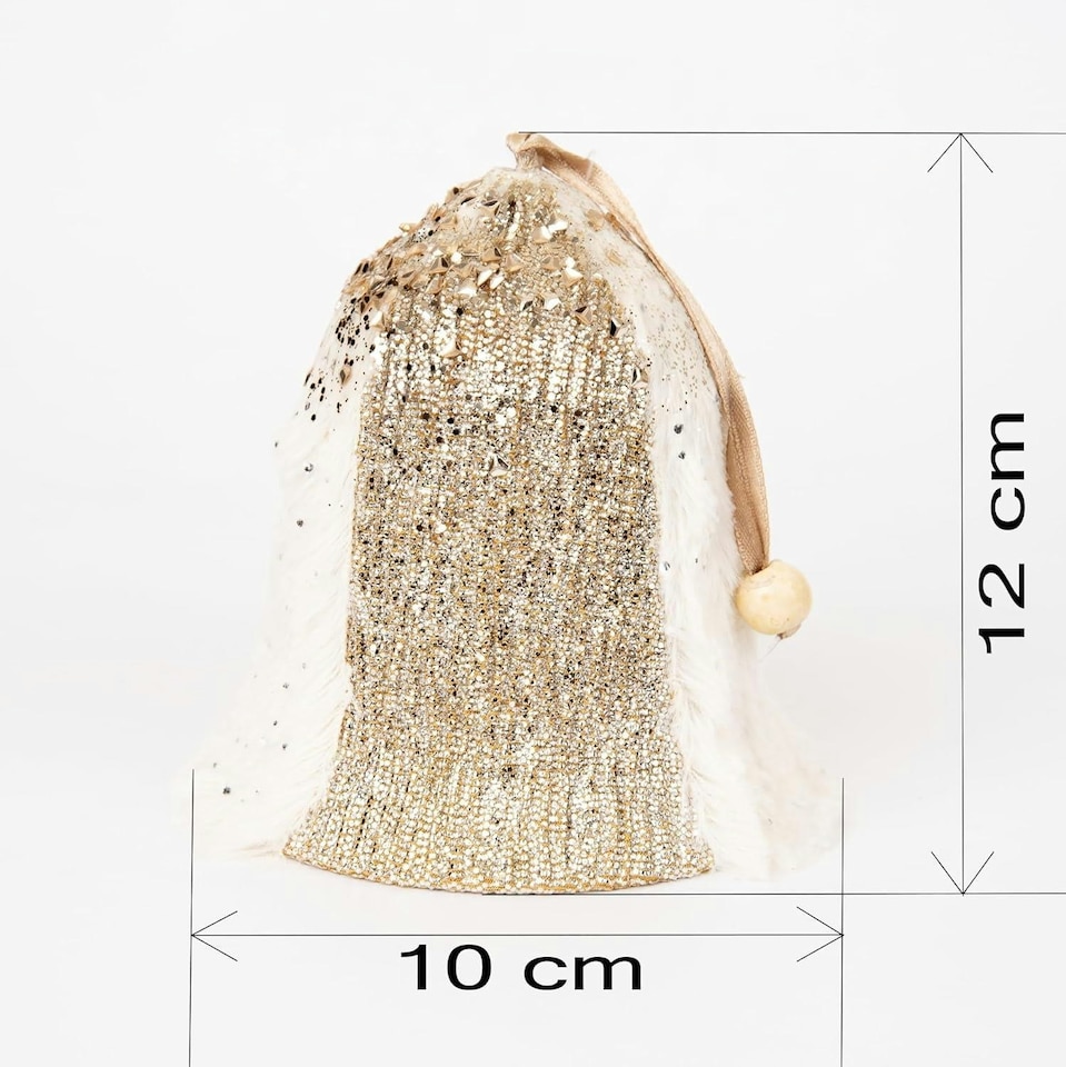 image 1 of 12cm Gold Bell - Christmas Hanging Decoration