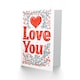 image 2 of Love You Heart Floral Letterpress Anniversary Valentines Her Wife Card