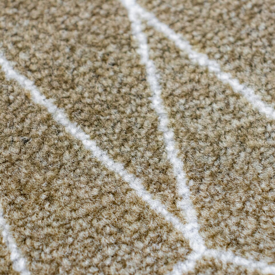 image 1 of JVL Mega Doormat - 50x75cm, Brown Geo