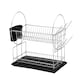 image 4 of DDCAT201PPBK-Casa - Catania 201 Dish Drainer 2 Tier Black | Silver