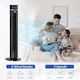 image 4 of HOMCOM Tower Fan Anion Cooling Bedroom with Oscillating, Remote, Black