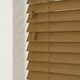image 2 of 170cm Truffle Faux Wood Venetian Blinds with String (120cm Drop) | Brown | Brown