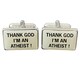 image 1 of Thank God I'm An Atheist Cufflinks - Onyx Art CK202