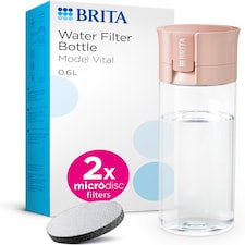 BRITA Water Filter Bottle Apricot (600ml) incl. 2x MicroDisc Filters