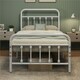 image 1 of Yaheetech 3ft Single Vintage Iron Platform Bed with High Headboard White