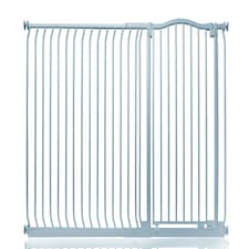 Safetots Extra Tall Curved Top Safety Gate, 171cm - 180cm, Matt Grey, Extra Tall 100cm in Height, Pressure Fit Stair Gate, Baby Gate for Doors Hallways and Spaces, Safety Barrier, Easy Installation