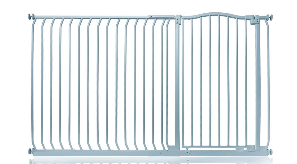image 1 of Safetots Extra Tall Curved Top Safety Gate, 171cm - 180cm, Matt Grey, Extra Tall 100cm in Height, Pressure Fit Stair Gate, Baby Gate for Doors Hallways and Spaces, Safety Barrier, Easy Installation