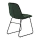 image 4 of Quebec Wave Edge Dining Set with 4 Velvet Lukas Chairs Green | Emerald Green