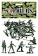 image 1 of Bag of 50 Traditional Green Plastic Toy Soldiers for Army Military War Games
