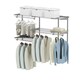 image 10 of COSTWAY Wall Mounted Closet System Hanging Organizer Rack Grey | One Size