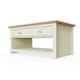 image 1 of Lisbon 2 Drawer Coffee Table Cream & Oak