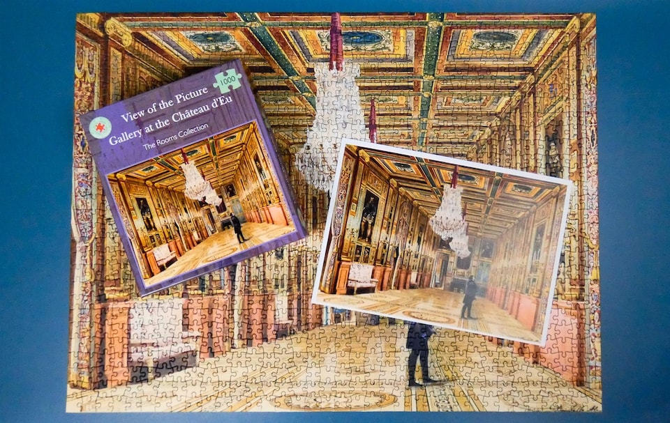 image 1 of View of the Picture Gallery at the Chateau d Eu 1000 piece jigsaw