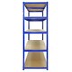 image 3 of Monster Racking T-Rax Strong Storage Shelves, Blue, 120cm W, 60cm D, Set of 10 Blue