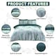image 4 of Bluebell Floral Printed Duvet Cover Set Reversible Polycotton Beddings Grey | King