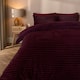 image 1 of OHS Ribbed Duvet Cover Faux Fur Winter Warm Bedding Set | Red | Burgundy | King