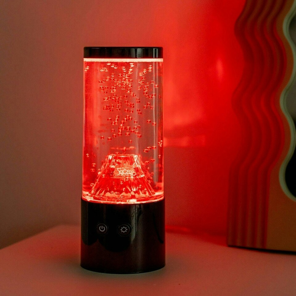 image 1 of ValueLights Villy Tornado lamp Clear Black Illuminated Decoration and Integrated LED 1W Multicolour Bulb