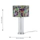 image 9 of Aura - Chrome Table Lamp with Safari Velvet Shade Chrome | Multi