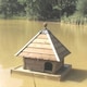 image 1 of Medium Square Floating Duck House, Waterfowl Nesting Box for Pond or Lake Brown | One Size
