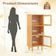 image 2 of COSTWAY Kitchen Sideboard 3-Cube Bamboo Storage Cabinet N/A