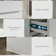 image 5 of HOMCOM Bedroom Chest of Drawers, High Gloss 4 Drawers Dresser, Grey