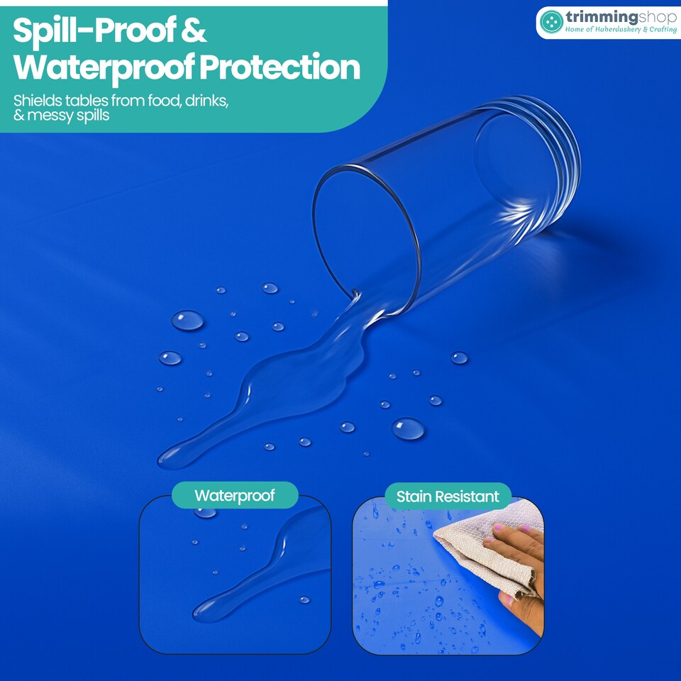image 1 of Disposable Plastic Table Cover, Table Liner - 54" x 108"