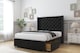 image 4 of Sloomy Dior Black Plush Divan Bed Base 2 Drawers Foot-End With 54 Inch Wingback Headboard | Black | Black | Double | 1