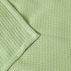 image 4 of Homescapes Organic Cotton Waffle Blanket/ Throw Sage Green - 178 x 228 cm | Green
