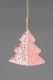 image 5 of 12cm Tree Baby Pink - Christmas Hanging Decoration