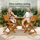 image 3 of Vonhaus Cannes Acacia Hardwood Folding Wooden Garden Chairs Set of 2
