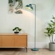 image 2 of ValueLights Morris Teal Retro Dome Metal Freestanding Floor Lamp
