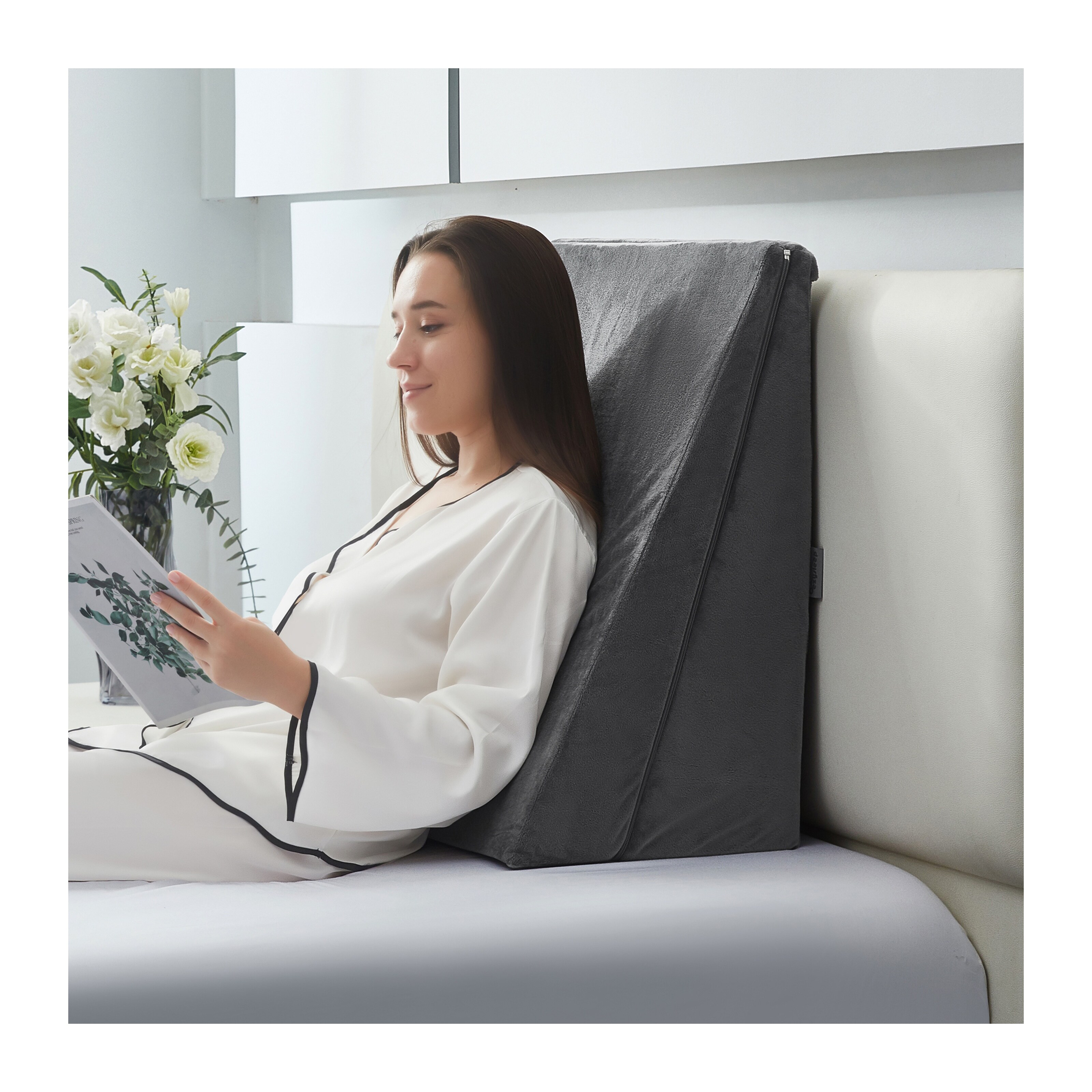 Ezysleep Dual Layer Support Adjustable Memory Foam Wedge Pillow